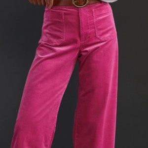Anthro Wide Leg Cords, Pink, Size 26